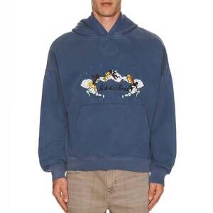 NEW JUNGLES sick & tired hoodie in blue